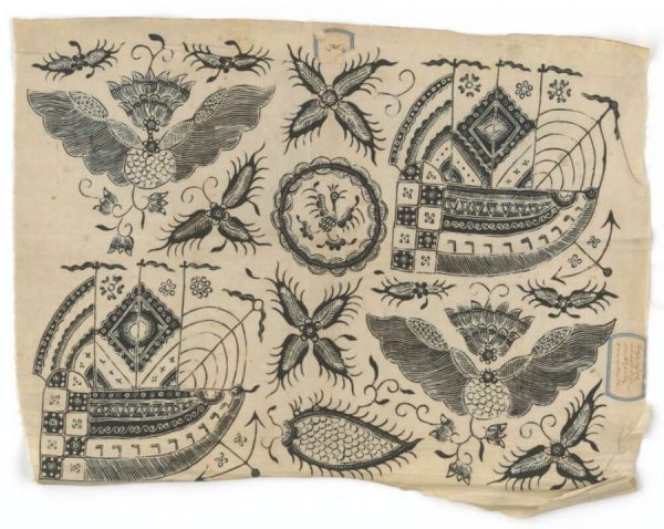 Original Batik sampels from Indonesia supplied by Frederik Hendrik van Vlissingen (uncle Frits) starting from 1846.
